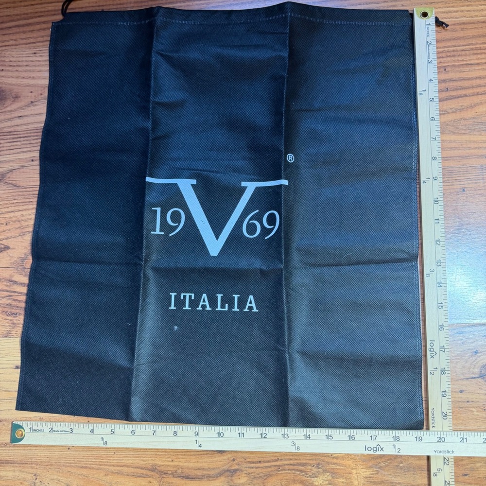 1969 Italia Versace Abbigliamento Sportivo SRL Black Drawstring Dust Bag 19.5in